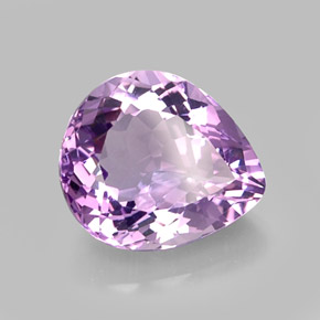 Améthyste violet naturelle en forme de poire, 6,96 ct, VVS
