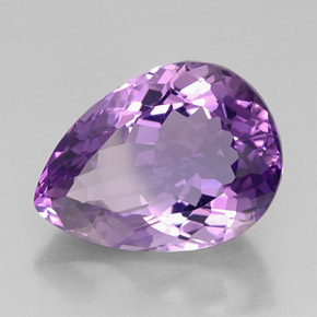 Améthyste violet naturelle en forme de poire, 14,77 ct, IF