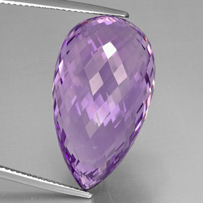Améthyste Violet naturelle Briolette, 37.70 ct, VVS