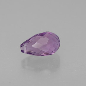 Améthyste violet naturelle briolette, 1,36 ct, VVS-VS