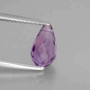 Améthyste violet naturelle briolette, 1,36 ct, VVS-VS