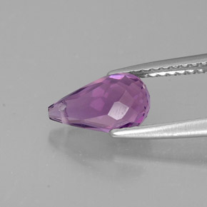 Améthyste Violet naturelle Briolette, 1.43 ct, VVS-VS