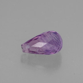 Améthyste violet naturelle briolette, 1,38 ct, VVS-VS