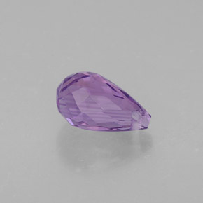 Améthyste violet naturelle briolette, 1,26 ct, VVS-VS