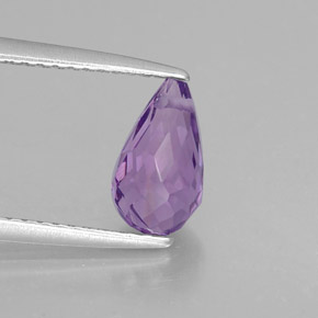 Améthyste violet naturelle briolette, 1,26 ct, VVS-VS