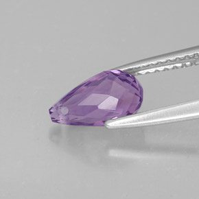 Améthyste violet naturelle briolette, 1,26 ct, VVS-VS