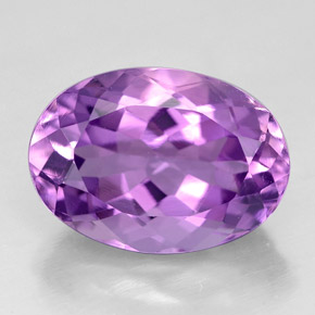 Améthyste violet naturelle coupe ovale, 5,52 ct, VVS