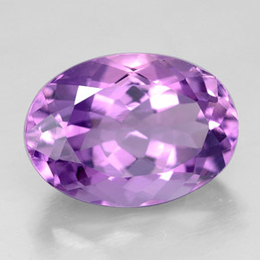 Améthyste violet naturelle coupe ovale, 5,52 ct, VVS