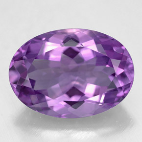 Améthyste Violet naturelle Coupe ovale, 5.37 ct, VVS