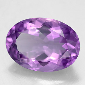 Améthyste Violet naturelle Coupe ovale, 5.37 ct, VVS
