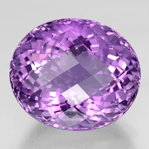 Améthyste violet naturelle coupe ovale, 37,95 ct, VVS