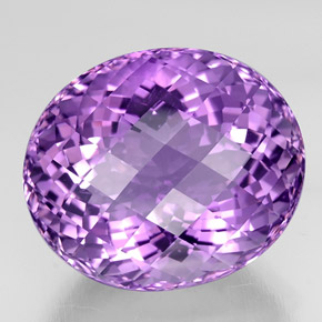 Améthyste violet naturelle coupe ovale, 37,95 ct, VVS