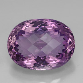 Améthyste violet naturelle coupe ovale, 44,58 ct, IF