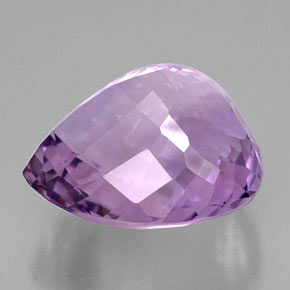 Améthyste violet naturelle en forme de poire, 53,61 ct, IF