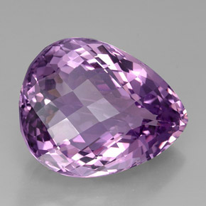 Améthyste violet naturelle en forme de poire, 45,59 ct, IF