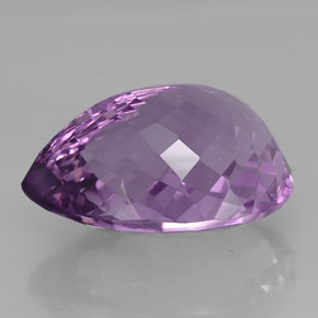 Améthyste violet naturelle en forme de poire, 45,59 ct, IF