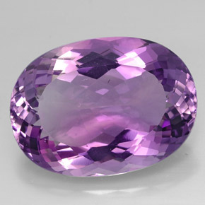 Améthyste violet naturelle coupe ovale, 38,07 ct, IF