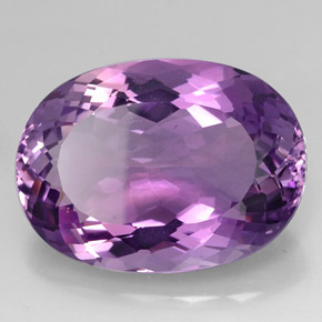 Améthyste violet naturelle coupe ovale, 38,07 ct, IF