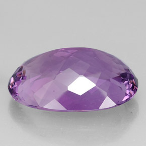 Améthyste violet naturelle coupe ovale, 38,07 ct, IF
