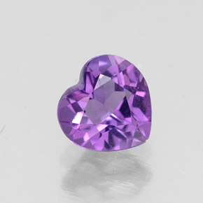 Améthyste Violet naturelle Forme de coeur, 0.59 ct, VVS