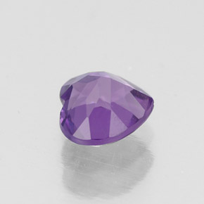 Améthyste Violet naturelle Forme de coeur, 0.59 ct, VVS