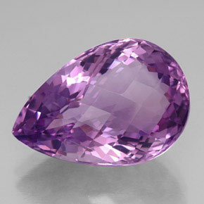 Améthyste violet naturelle en forme de poire, 40,00 ct, IF