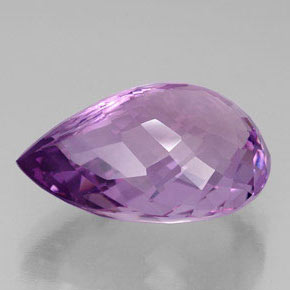 Améthyste violet naturelle en forme de poire, 40,00 ct, IF