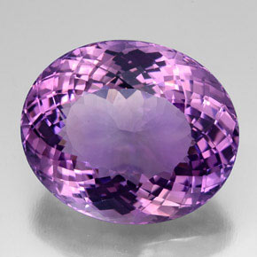 Améthyste violet naturelle coupe ovale, 65,73 ct, IF