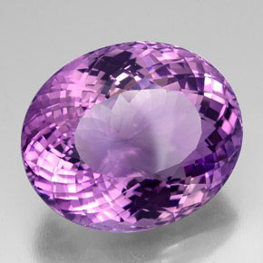 Améthyste violet naturelle coupe ovale, 65,73 ct, IF