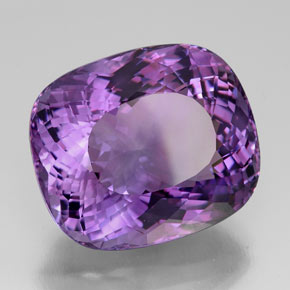 Améthyste violet naturelle coupe coussin, 58,79 ct, IF