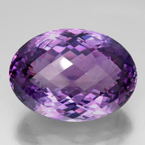 Améthyste violet naturelle coupe ovale, 76,02 ct, IF