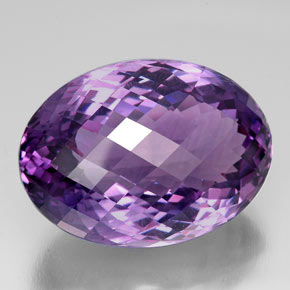 Améthyste violet naturelle coupe ovale, 76,02 ct, IF