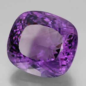 Améthyste violet naturelle coupe coussin, 62,57 ct, VVS-VS