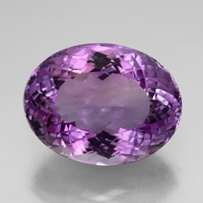 Améthyste violet naturelle coupe ovale, 54,02 ct, IF