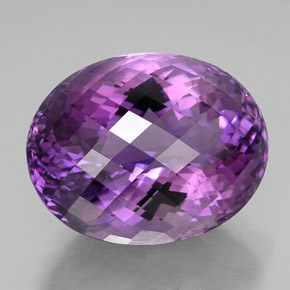 Améthyste violet naturelle coupe ovale, 49,96 ct, IF