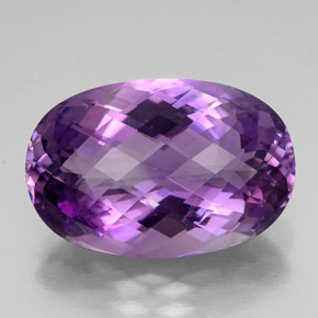 Améthyste violet naturelle coupe ovale, 49,80 ct, VVS