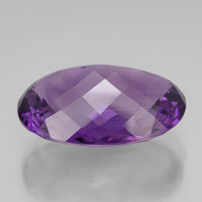 Améthyste violet naturelle coupe ovale, 49,80 ct, VVS