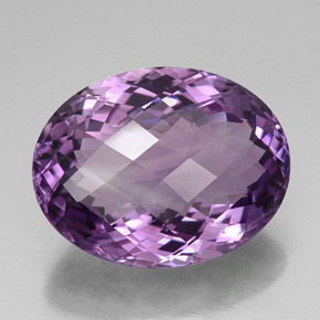 Améthyste violet naturelle coupe ovale, 33,87 ct, IF