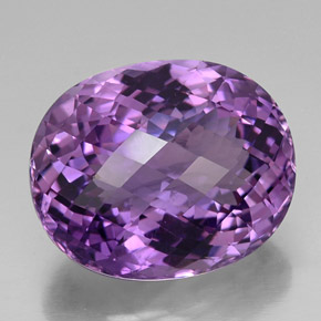 Améthyste violet naturelle coupe ovale, 35,79 ct, VVS