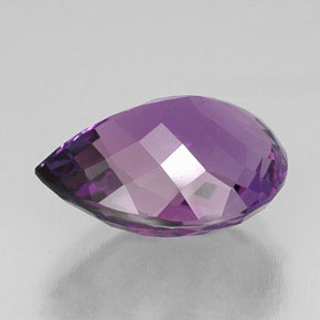 Améthyste violet naturelle en forme de poire, 25,26 ct, VVS-VS