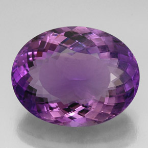 Améthyste Violet naturelle Coupe ovale, 24.97 ct, VVS