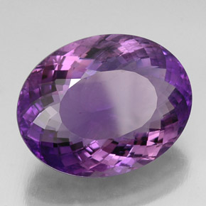 Améthyste Violet naturelle Coupe ovale, 24.97 ct, VVS