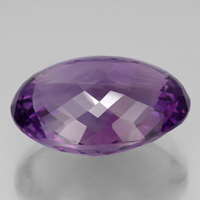 Améthyste violet naturelle coupe ovale, 50,62 ct, IF