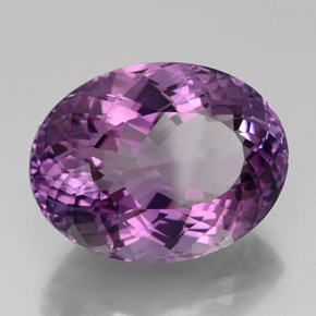 Améthyste violet naturelle coupe ovale, 33,03 ct, VVS
