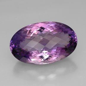 Améthyste violet naturelle coupe ovale, 63,30 ct, IF
