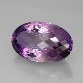 Améthyste violet naturelle coupe ovale, 63,30 ct, IF
