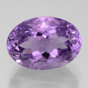 Améthyste violet naturelle coupe ovale, 6,44 ct, VVS