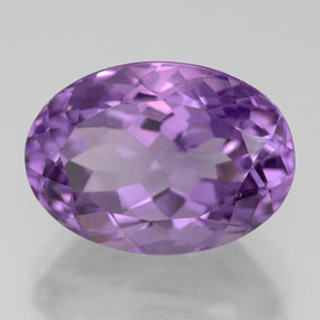 Améthyste violet naturelle coupe ovale, 6,44 ct, VVS