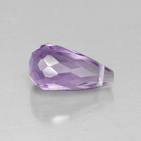 Améthyste violet naturelle briolette, 1,28 ct, VS