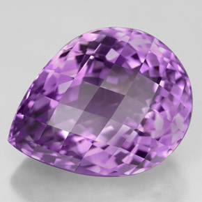 Améthyste violet naturelle en forme de poire, 11,44 ct, VVS